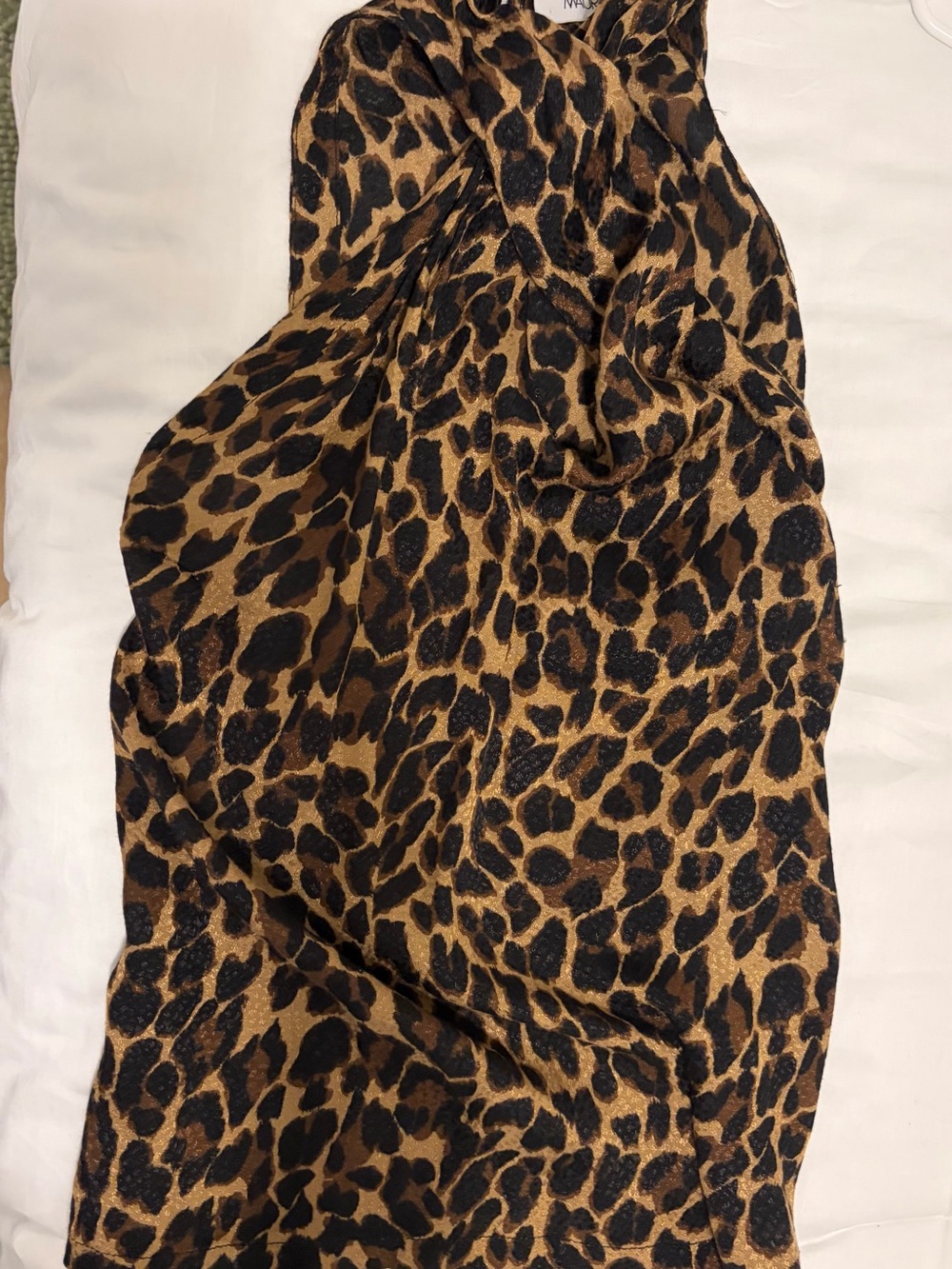 Leopard Halter Top- Brown & Black XS